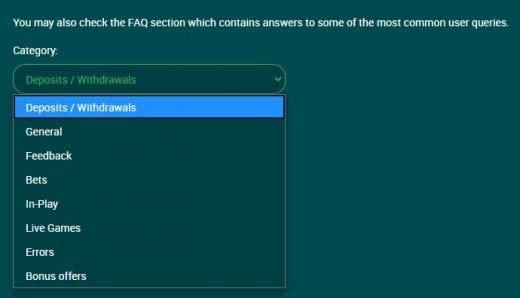 FAQ support at 22Bet