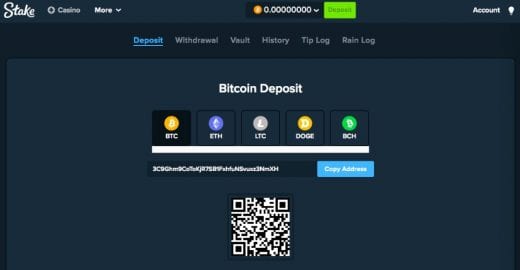 stake.com deposit options