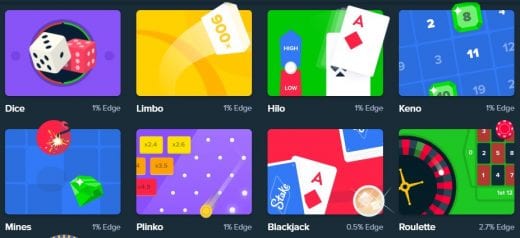stake.com game selection