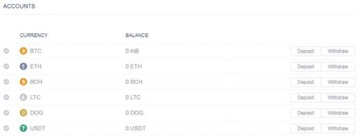 mBitcasino deposit options