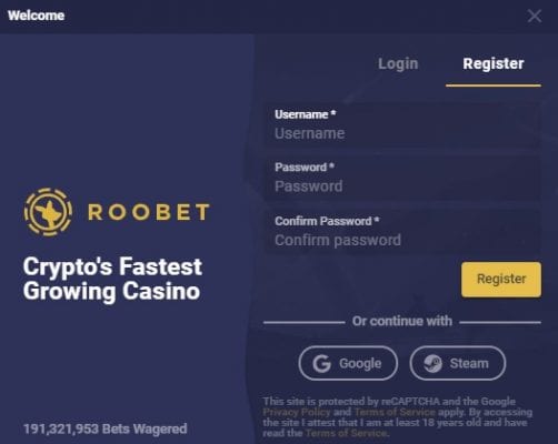 registration form
