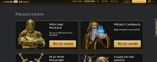 AurumPalace Casino Screenshot 1