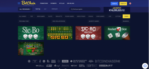 bitcoin dice variations at betchain
