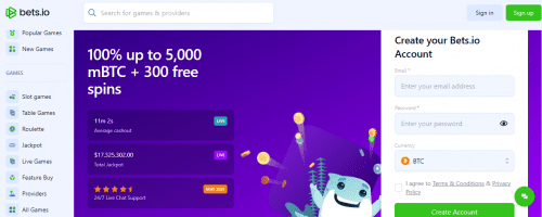Bets.io Screenshot 1