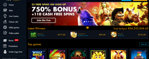 Winward Casino Screenshot 1