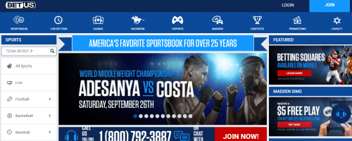 BetUS Casino Screenshot 1