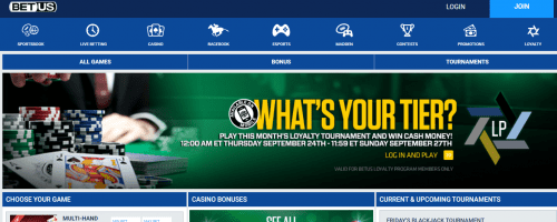 BetUS Casino Screenshot 1