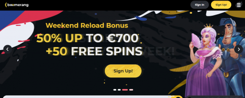 Boomerang Casino Screenshot 1