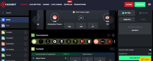 Casobet Casino Screenshot 1