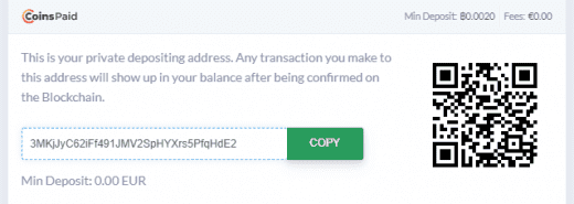 coinspaid deposit instruction