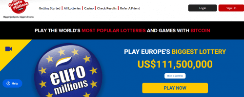 CryptoMillionsLotto Screenshot 1
