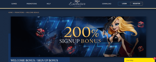 Exclusive Casino Screenshot 1