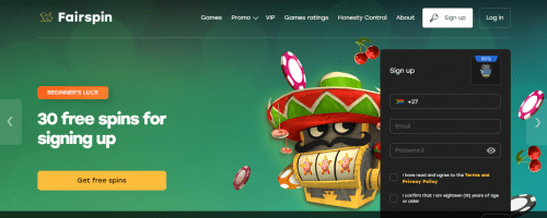 Fairspin Casino Screenshot 1