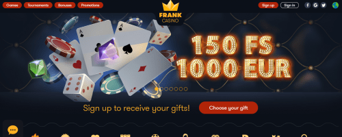 Frankcasino Screenshot 1