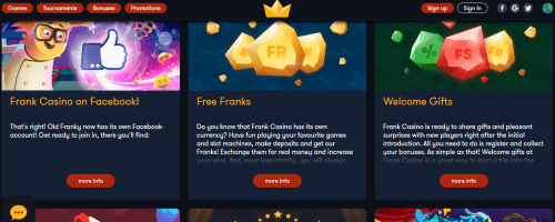 Frankcasino Screenshot 1