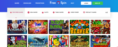 Free Spin Casino Screenshot 1