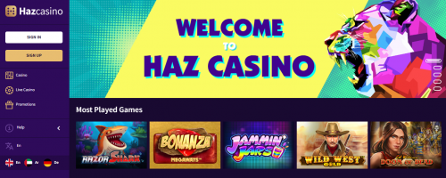 Hazcasino Screenshot 1