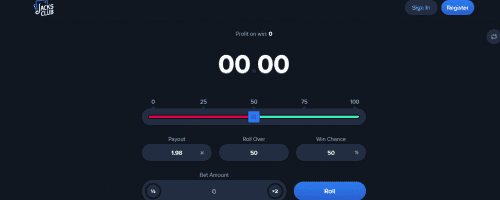 Jacks Club Casino Screenshot 1