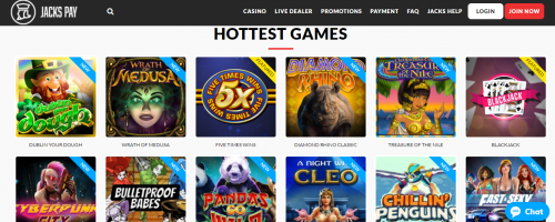 JacksPay Casino Screenshot 1