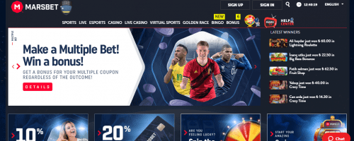 Marsbet Casino Screenshot 1