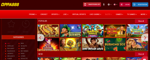 Oppa888 Casino Screenshot 1