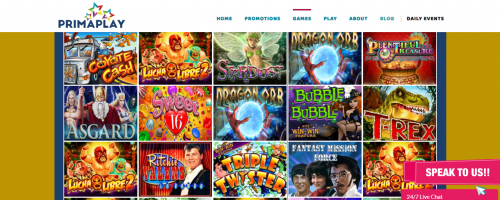 Primaplay Casino Screenshot 1