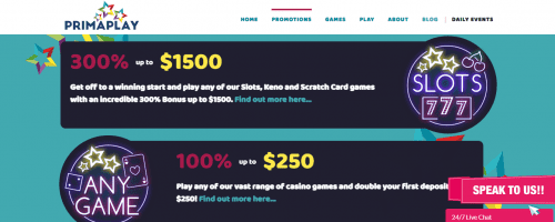 Primaplay Casino Screenshot 1