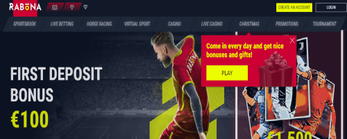 Rabona Casino Screenshot 1