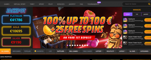 RichPrize Casino Screenshot 1