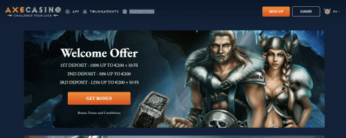 Axe Casino Screenshot 1