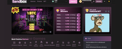 SandBox Casino Screenshot 1