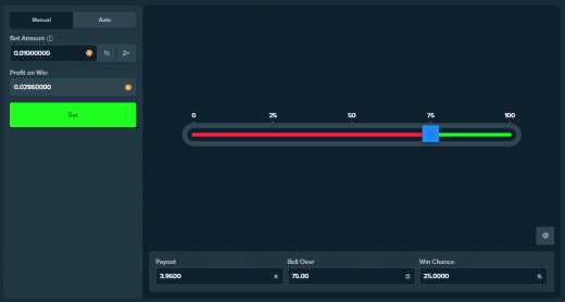 stake bitcoin dice dashboard