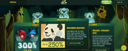 Two Up Casino Screenshot 1
