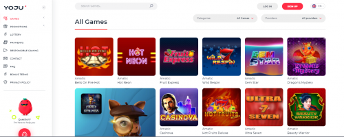YoJu Casino Screenshot 1