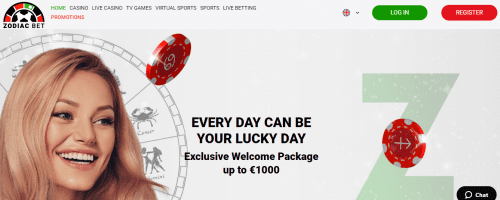ZodiacBet Casino Screenshot 1